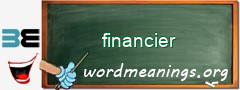 WordMeaning blackboard for financier